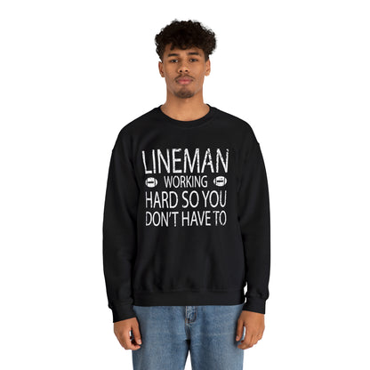 Lineman working hard Crewneck Sweatshirt