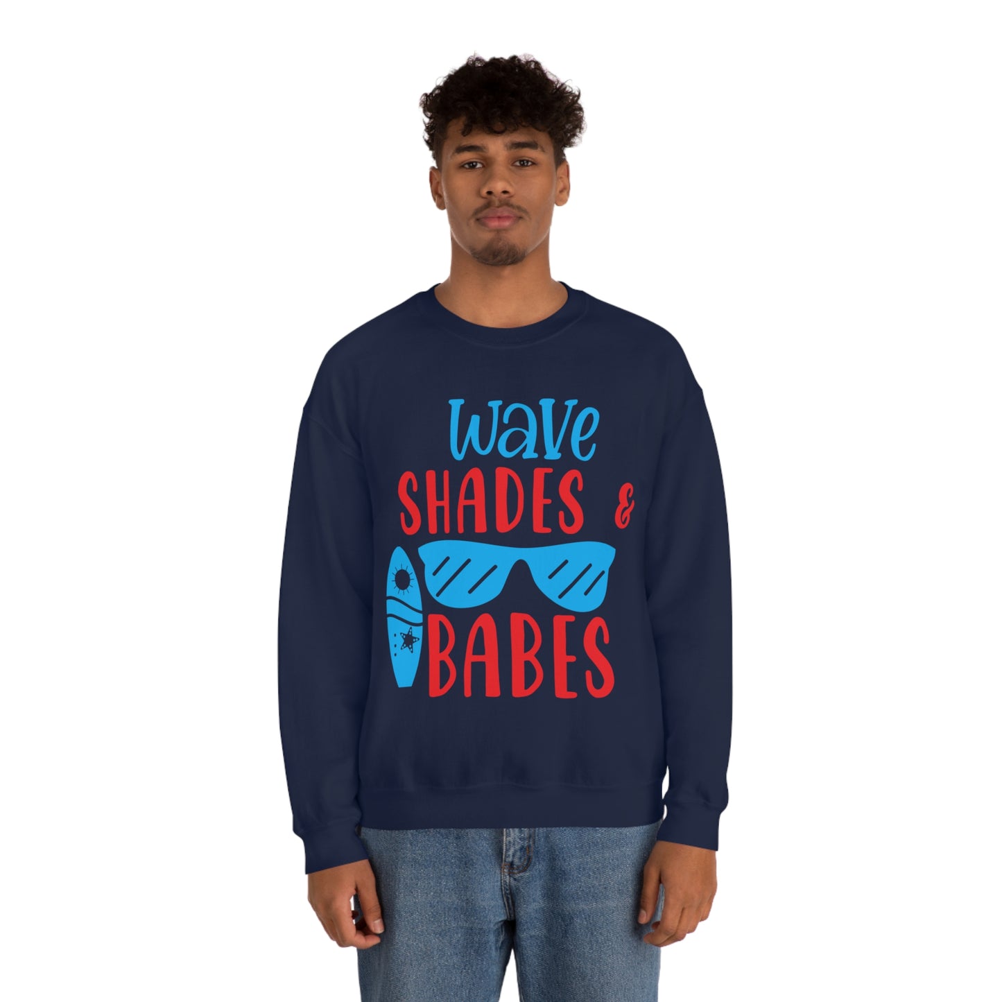 Wave Shades and Babes Crewneck Sweatshirt