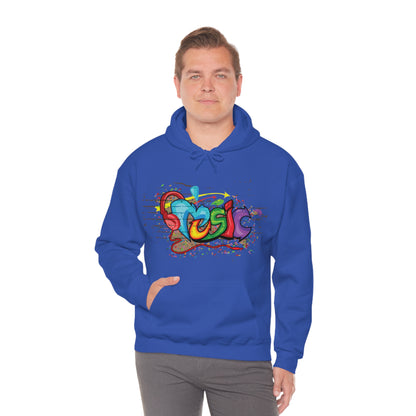 Music colorful graffiti Hoodie