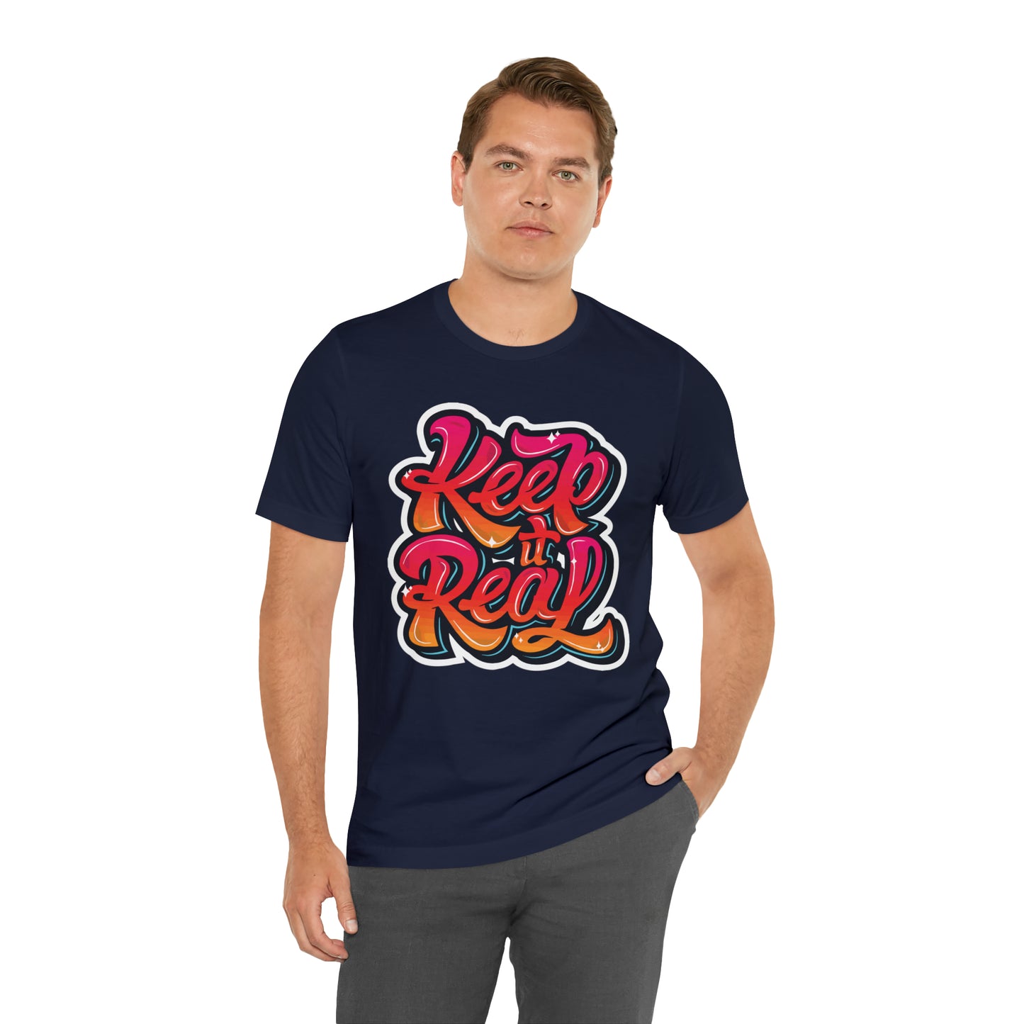 Keep it real colorful graffiti logo T-Shirt