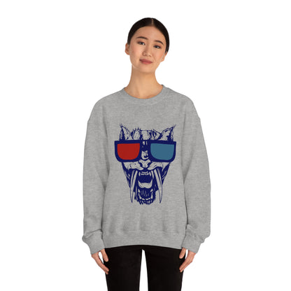 3D Glasses Tiger Crewneck Sweatshirt