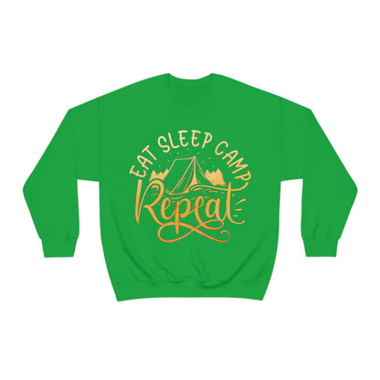 Eat Sleep Camp Repeat Crewneck Sweatshirt