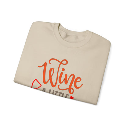 Wine_a_little_laugh_a_lot Crewneck Sweatshirt