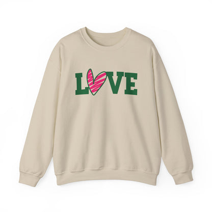 Love stripped heart Crewneck Sweatshirt