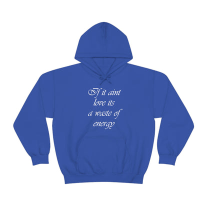 If It Aint Love Its A Waste Of Energy Hoodie