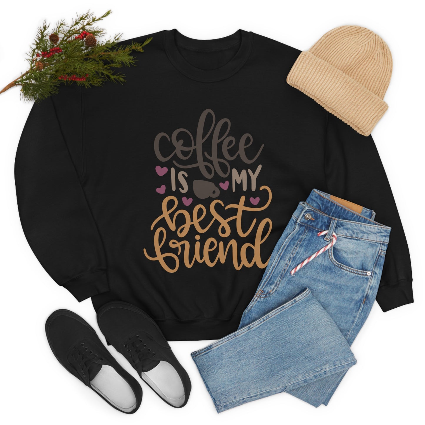 Coffee_is_my_best_friend Crewneck Sweatshirt