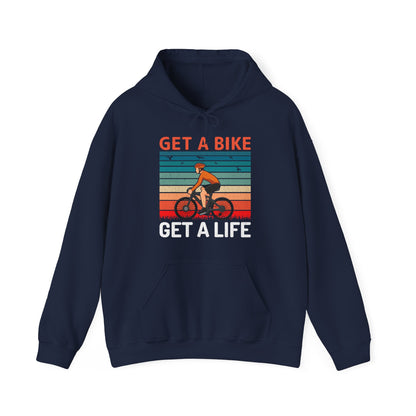 Get a bike and get a life vintage Hoodie