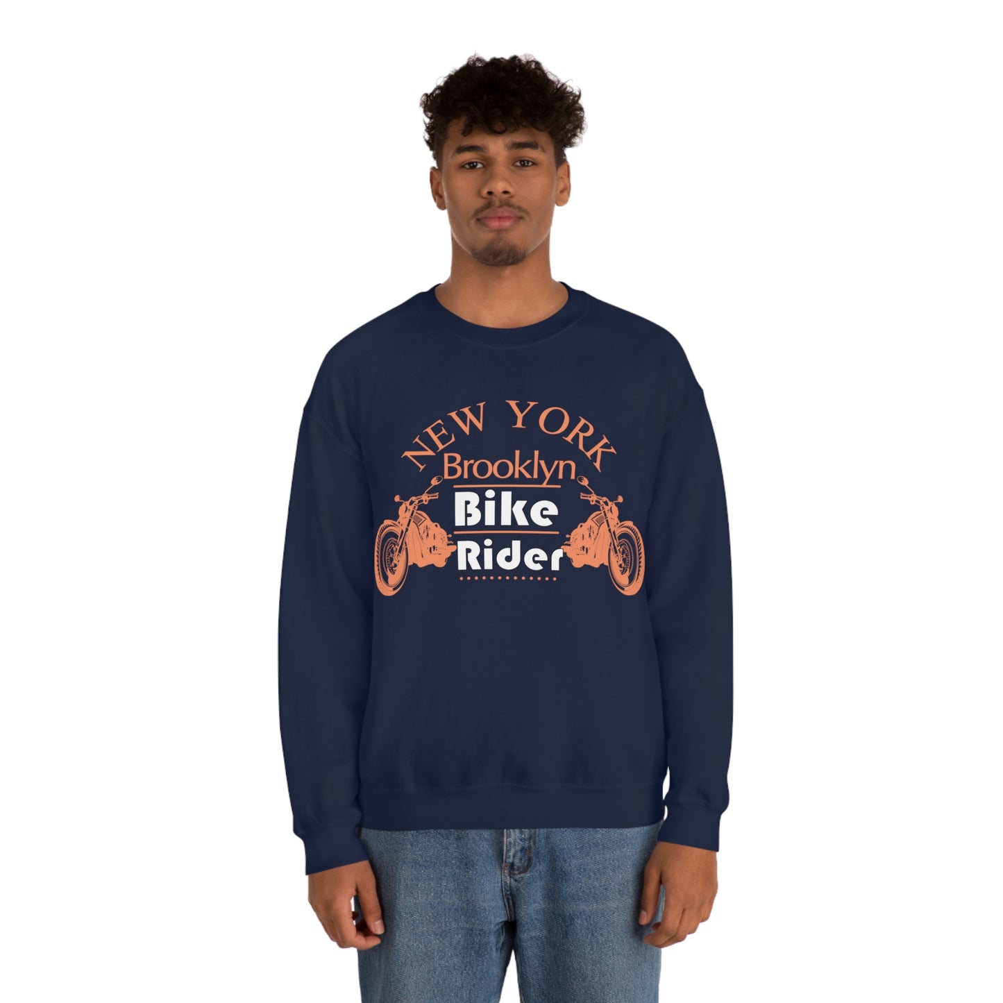 Brooklyn Bike rider Crewneck Sweatshirt