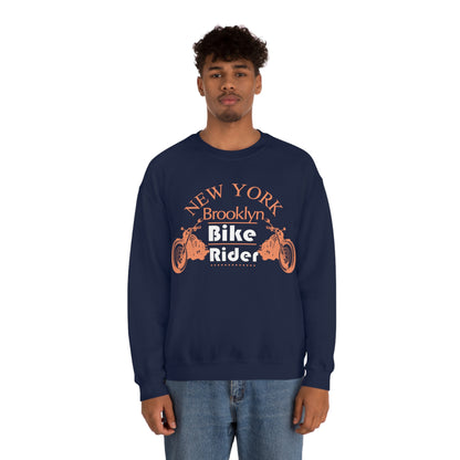 Brooklyn Bike rider Crewneck Sweatshirt