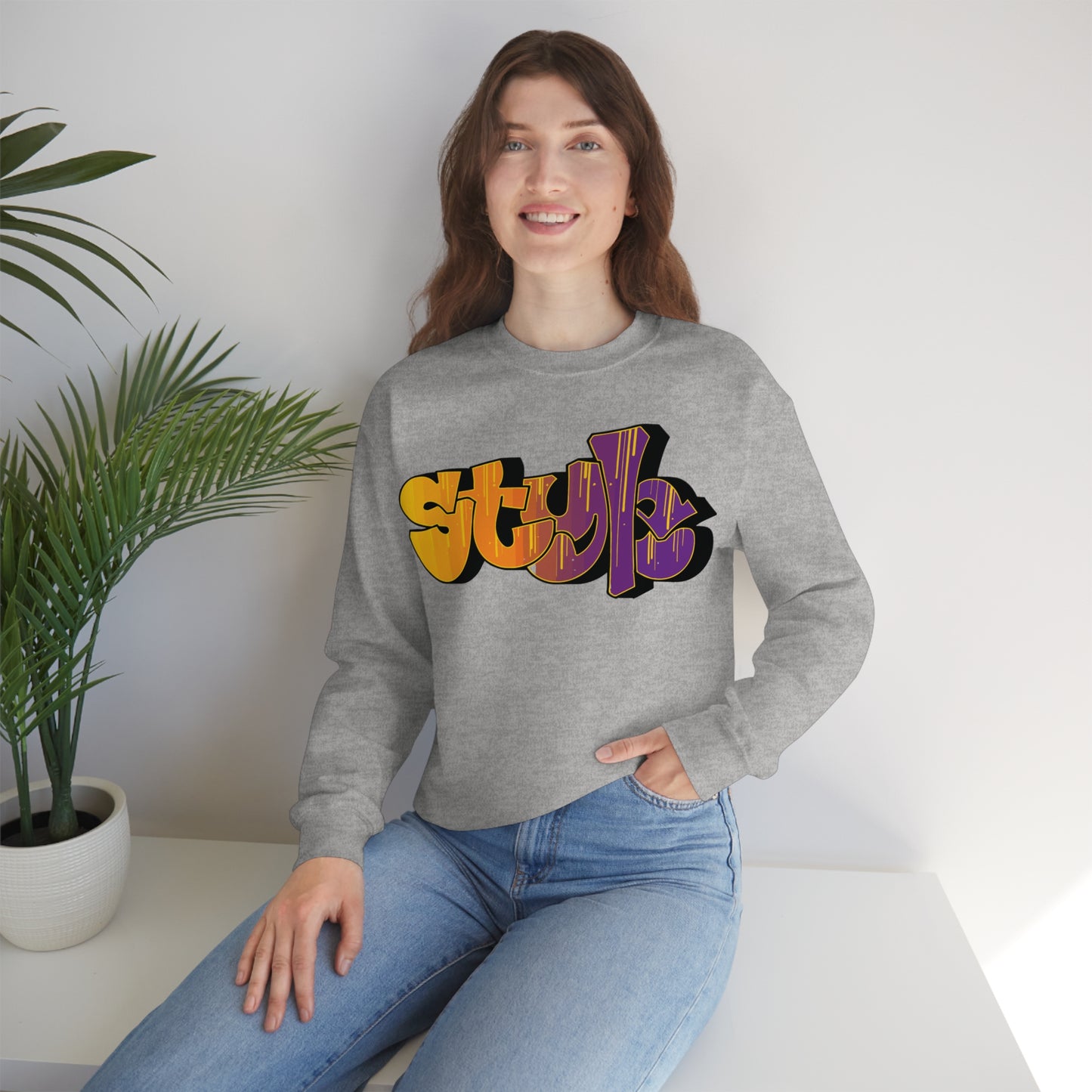 Style colorful graffiti Crewneck Sweatshirt