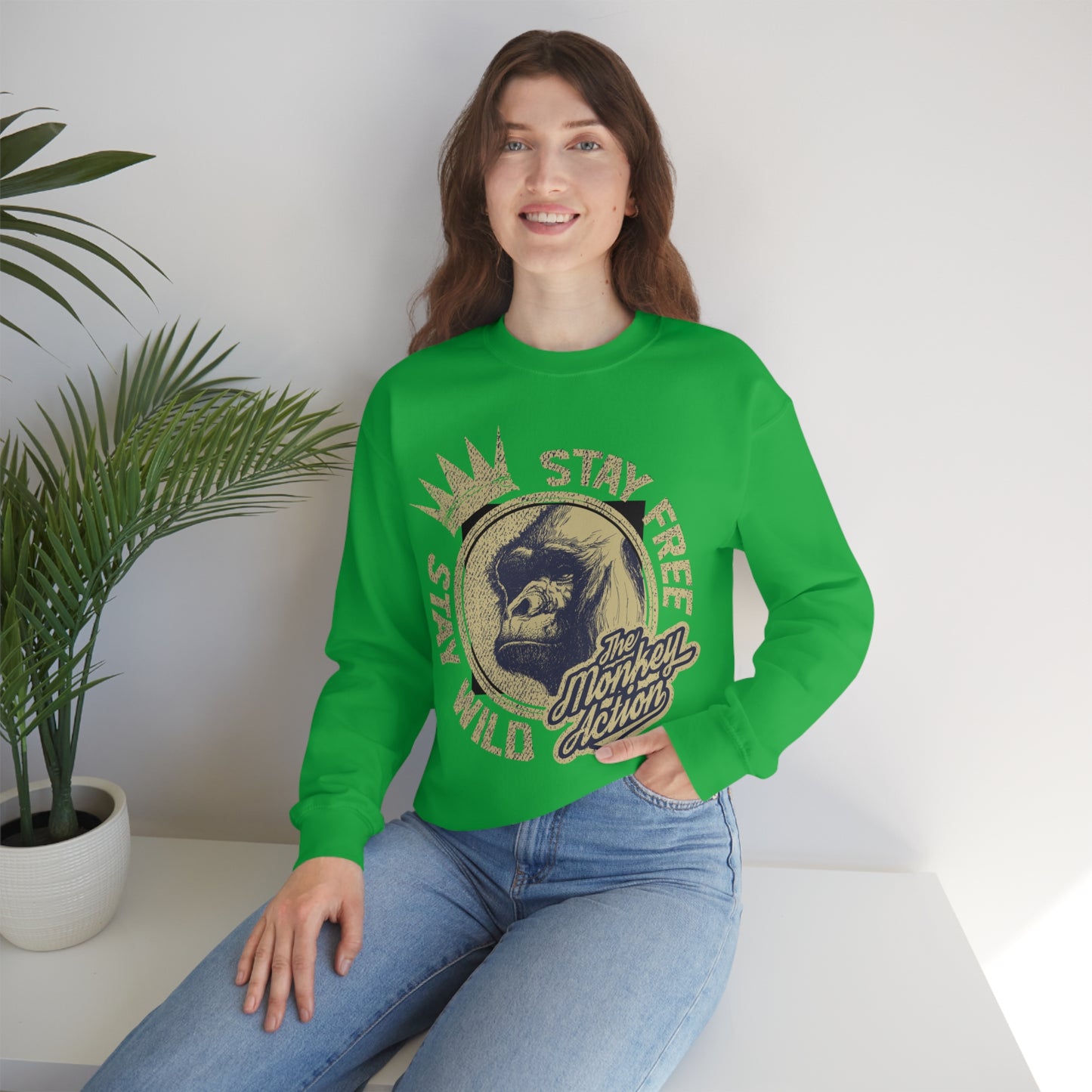 Stay free stay wild Crewneck Sweatshirt