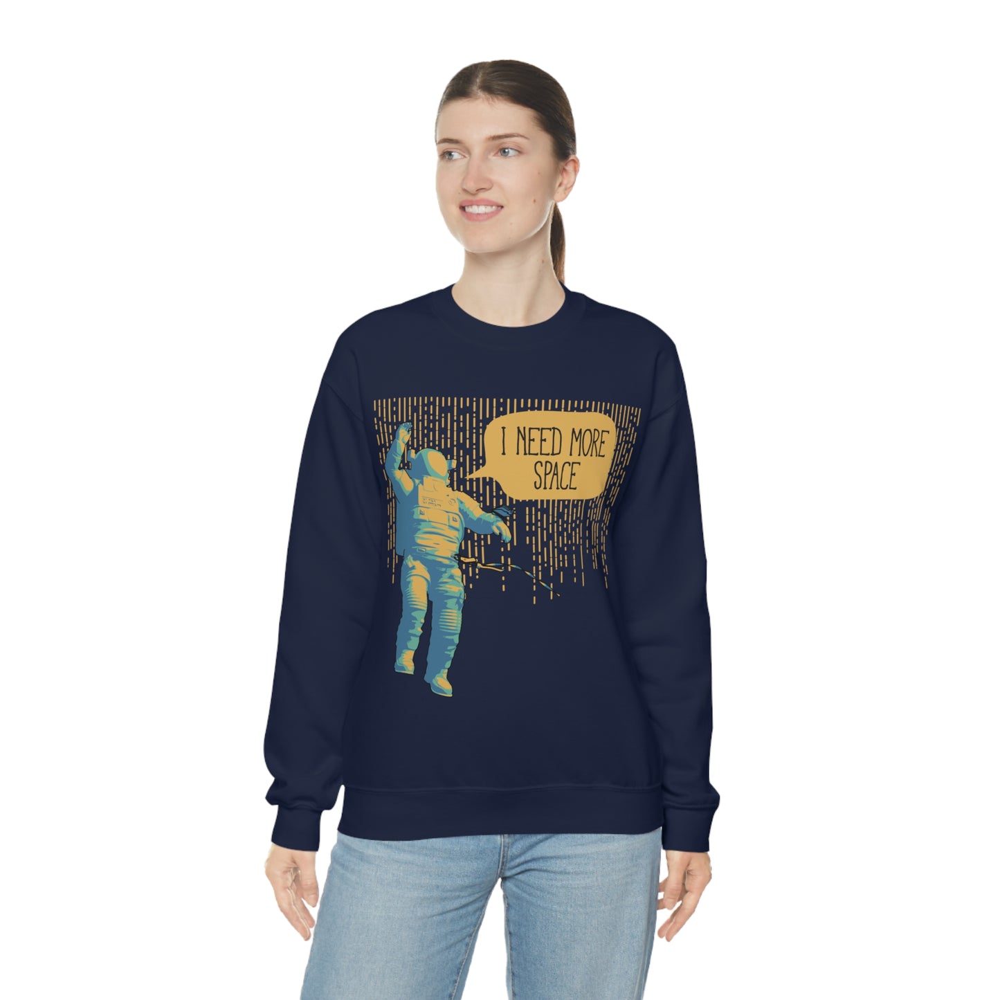 I need more_Space Crewneck Sweatshirt