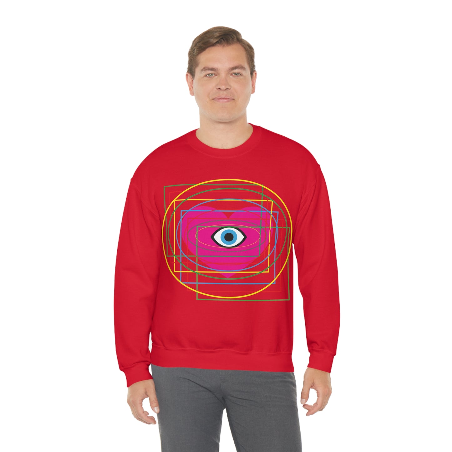 Eye Love in all dimension Crewneck Sweatshirt