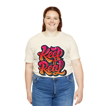 Keep it real colorful graffiti logo T-Shirt