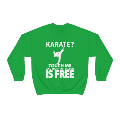 karate first lesson free Crewneck Sweatshirt