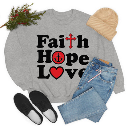 Faith Hope Love Crewneck Sweatshirt