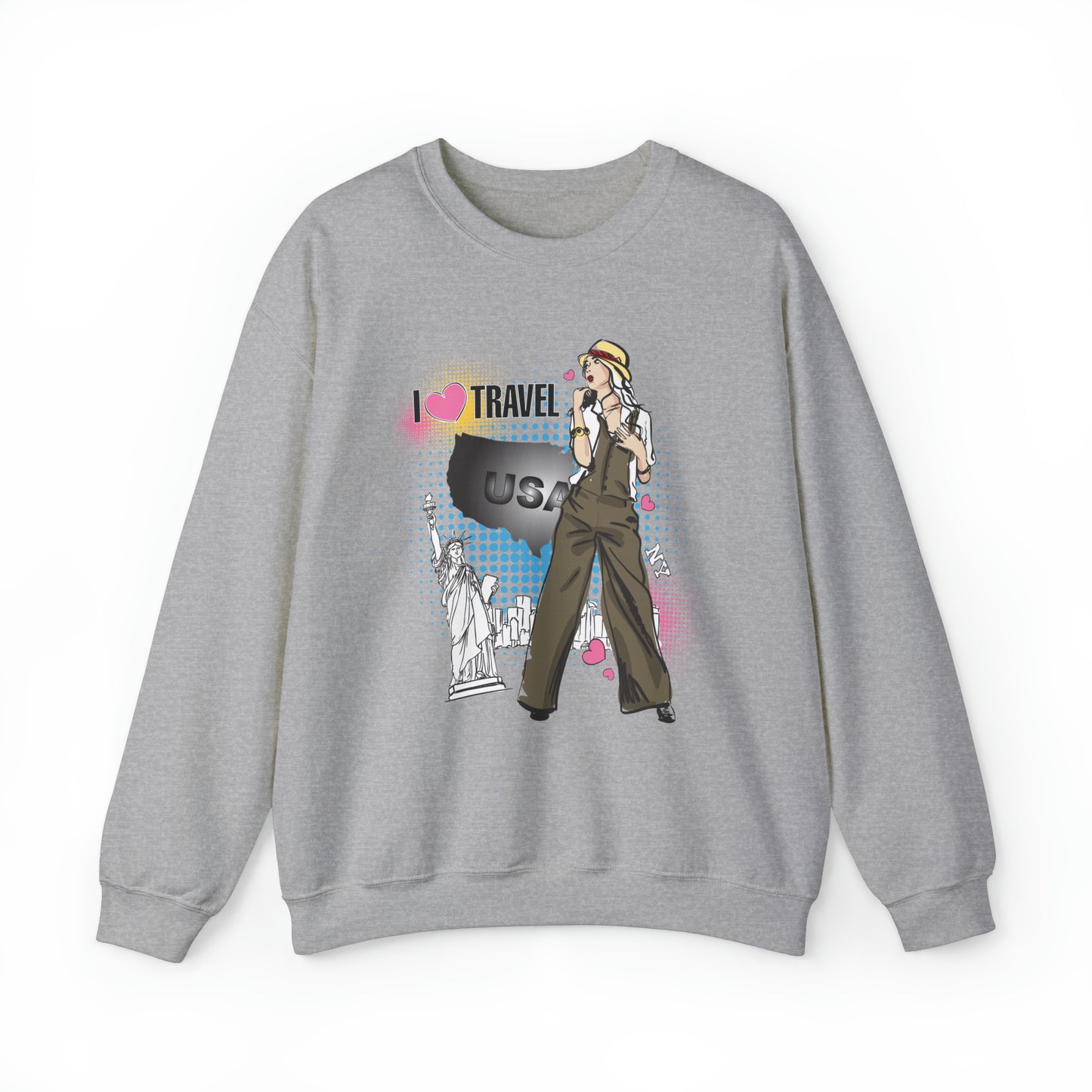 I love to travel Crewneck Sweatshirt