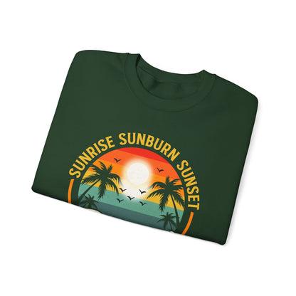 Sunrise sunburn sunset repeat vintage Crewneck Sweatshirt