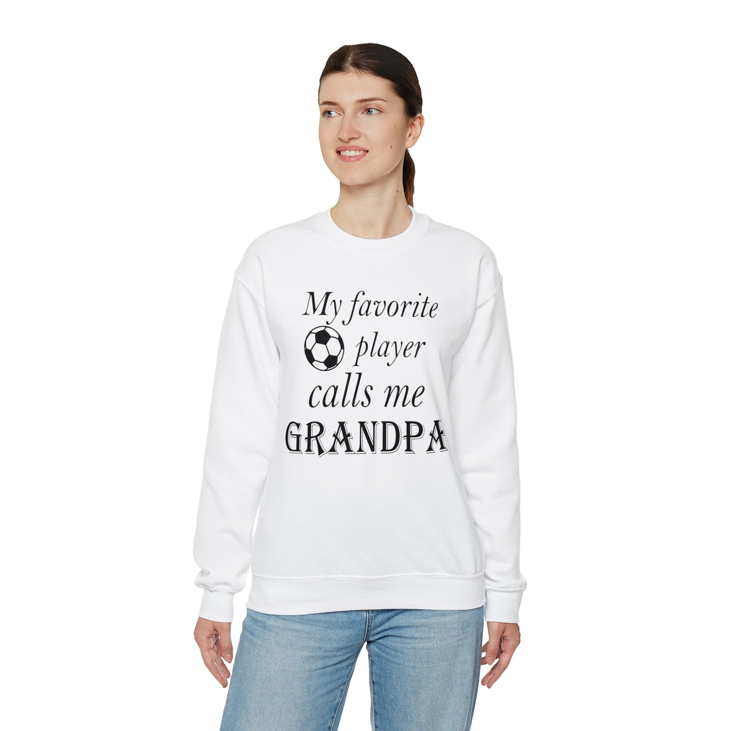 Grandpa Favorite Soccer Player Crewneck Sweatshirt