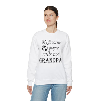 Grandpa Favorite Soccer Player Crewneck Sweatshirt