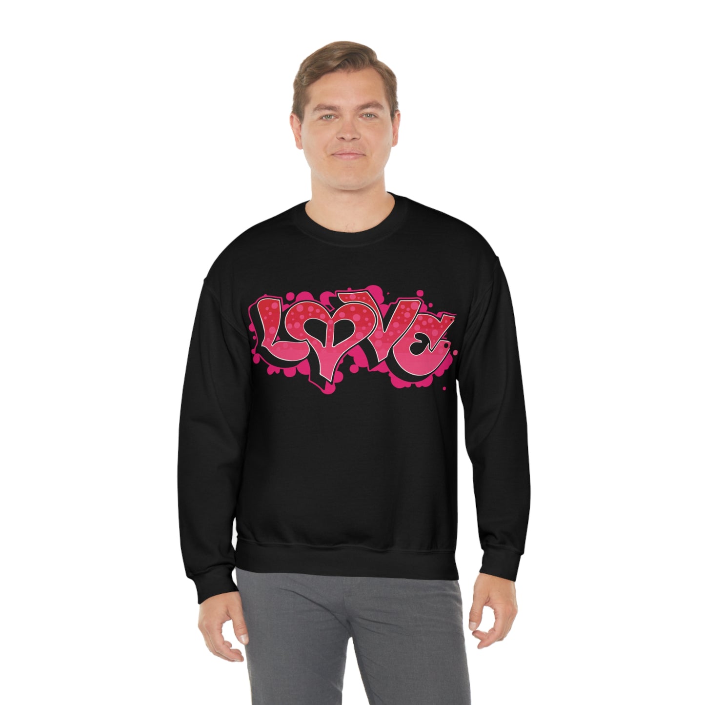 Peace and Love graffiti Crewneck Sweatshirt