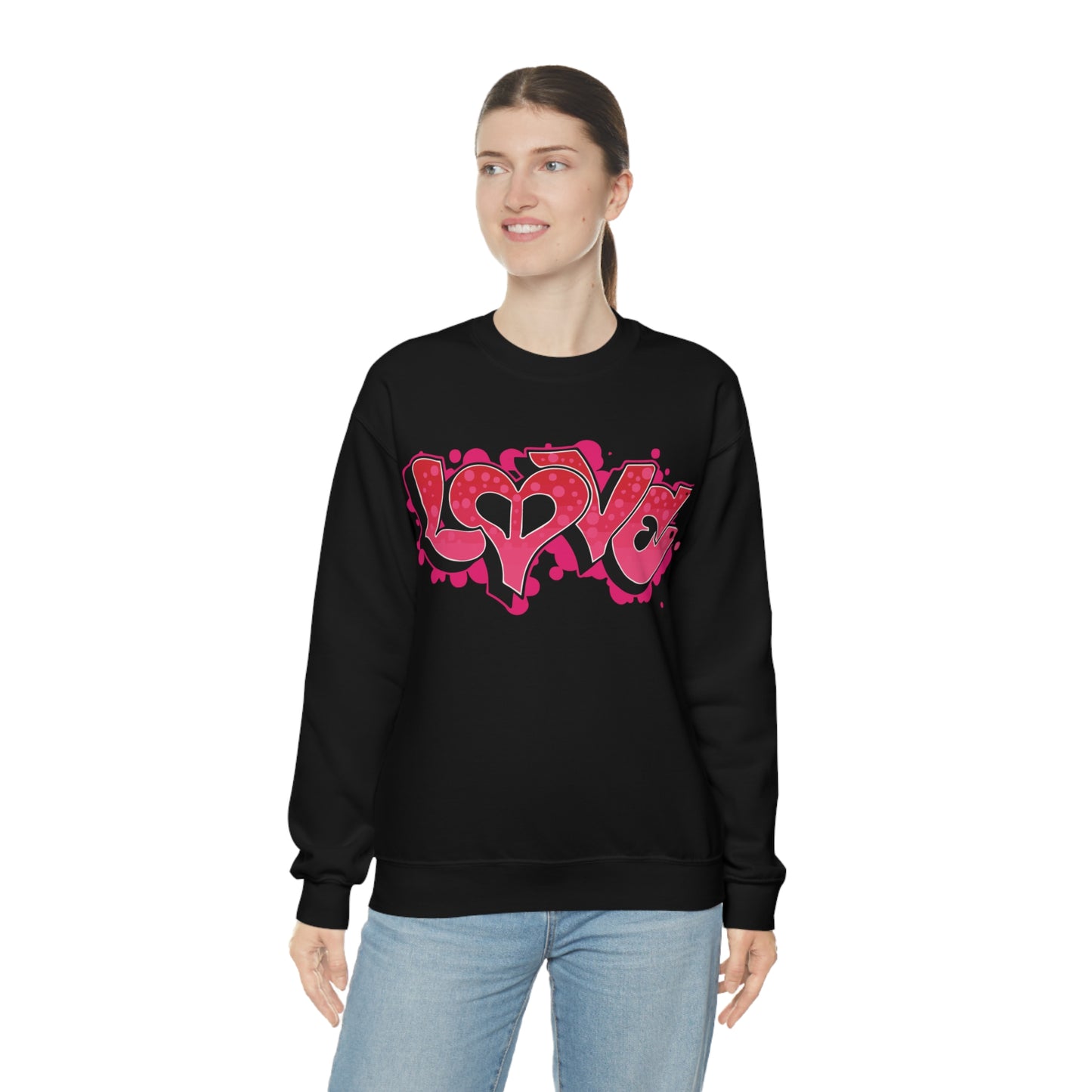 Peace and Love graffiti Crewneck Sweatshirt