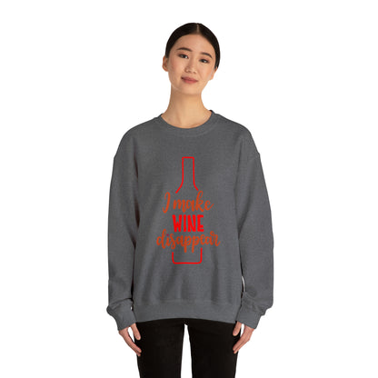 I_make_wine_disappear Crewneck Sweatshirt