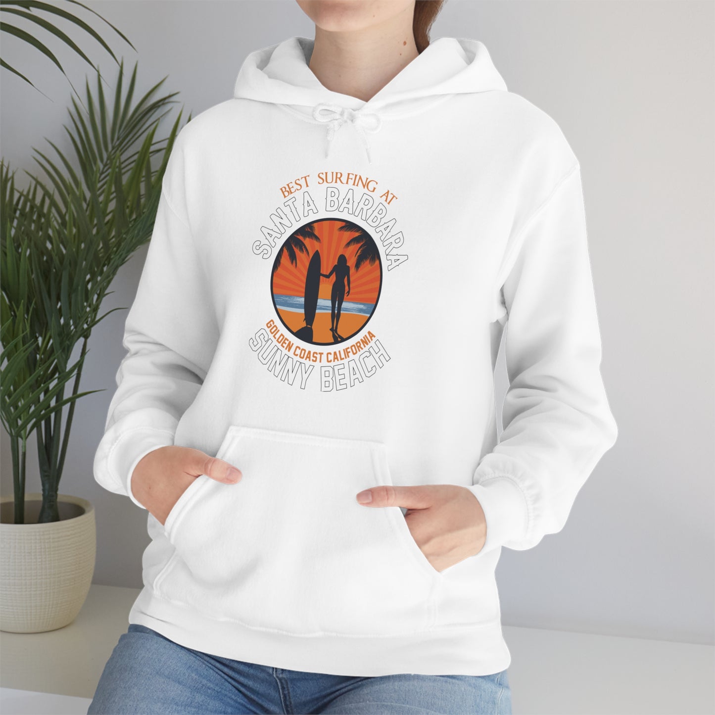 Santa Barbara sunny beach Hoodie