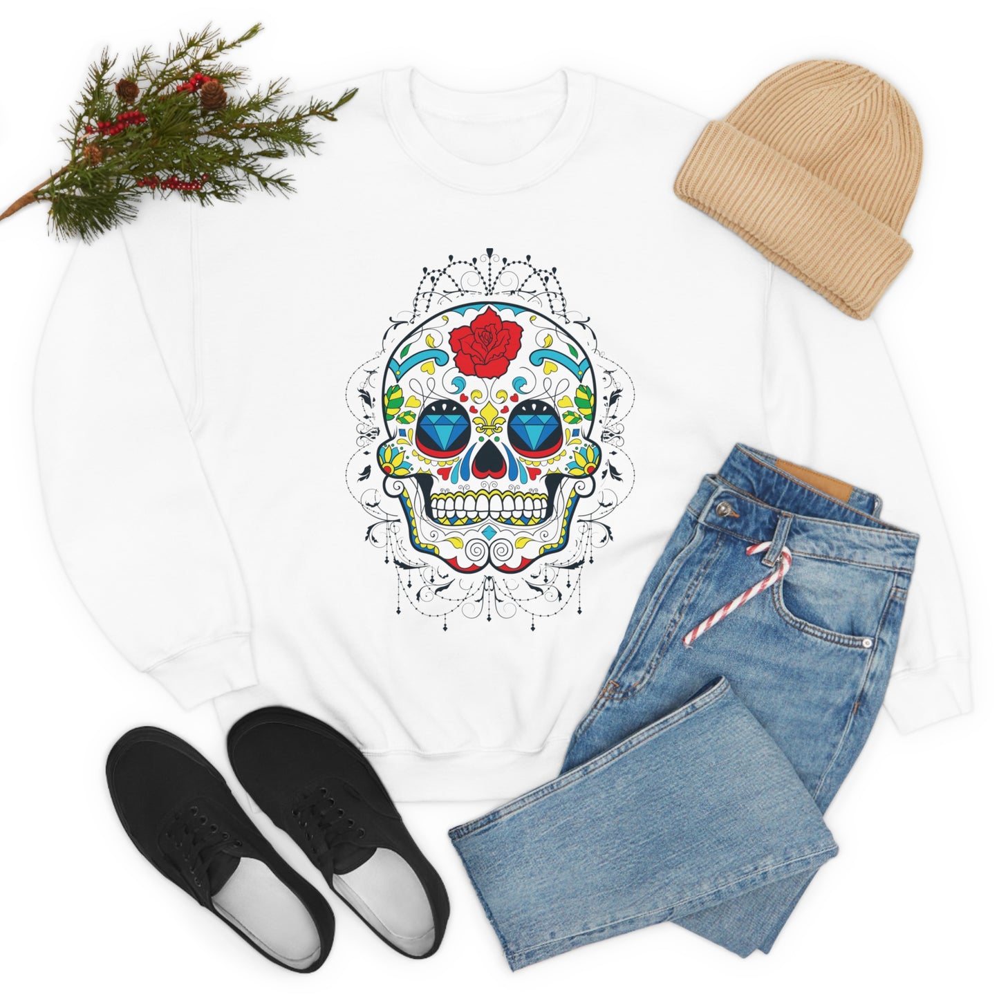 Day of the Dead Diamond Eyes Crewneck Sweatshirt