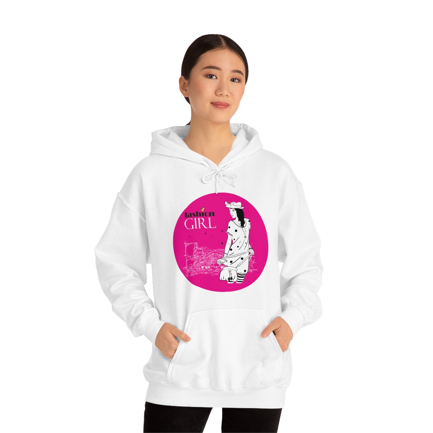 Pink Fashion girl Hoodie