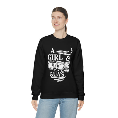 A Girl and Her Guns Crewneck Sweatshirt