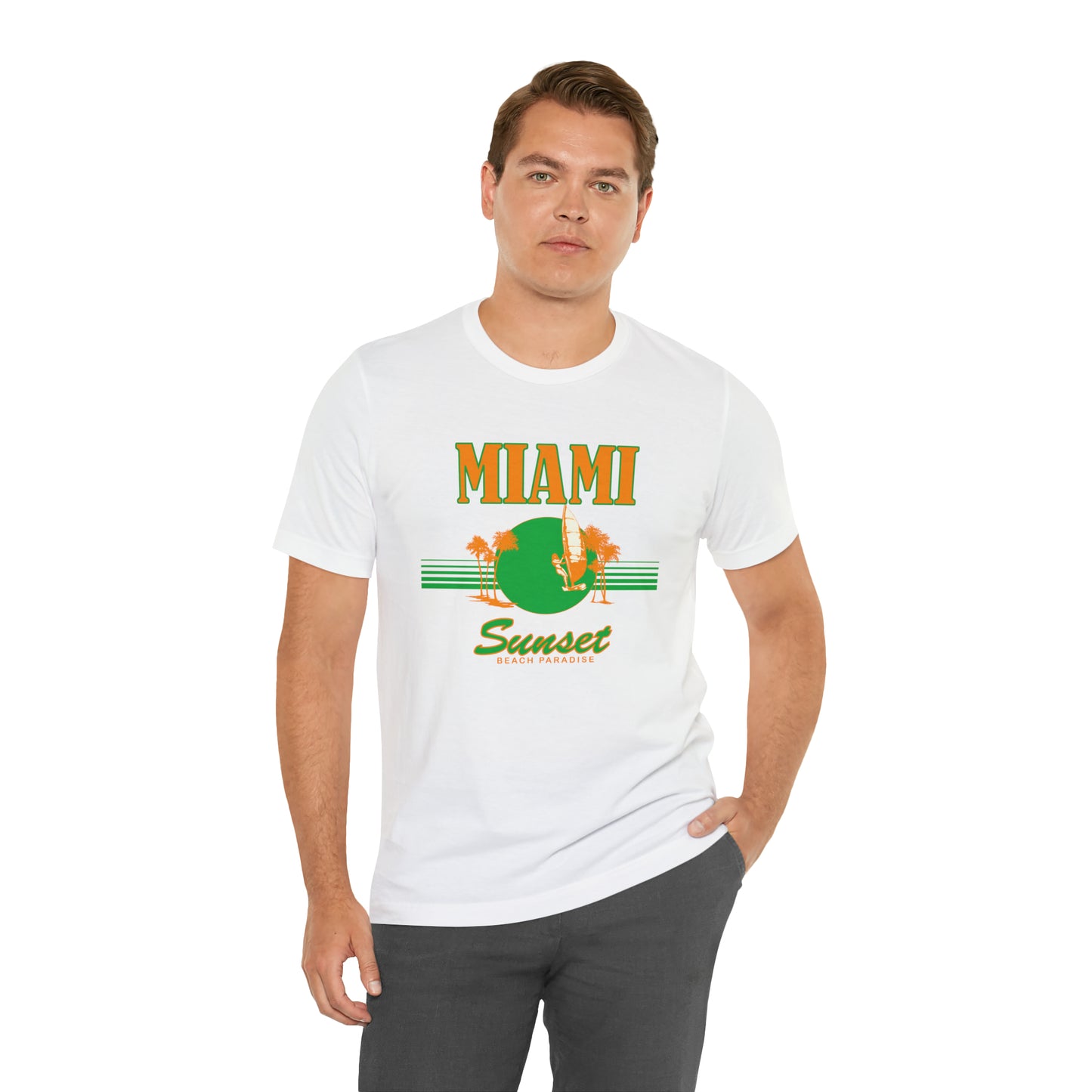 Miami Sunset Beach Paradise T-Shirt