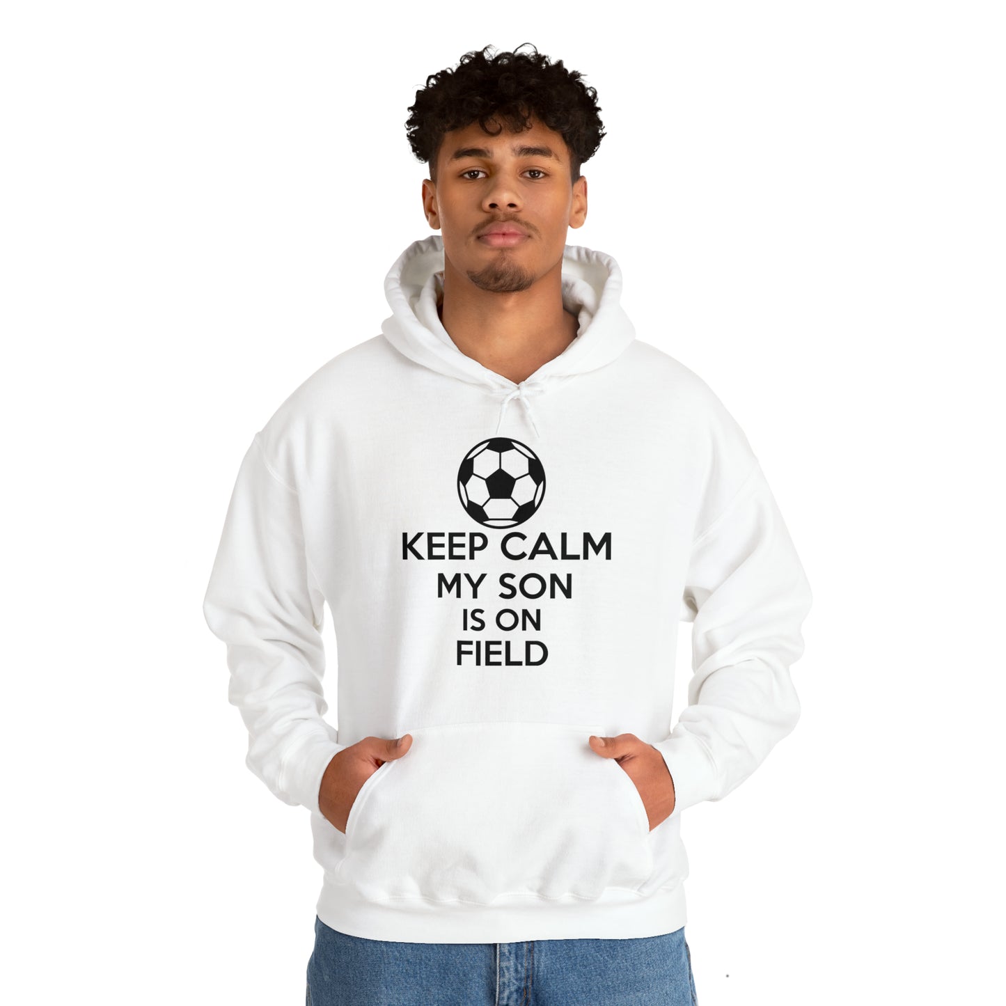 Keep calm my son is on the field Hoodie