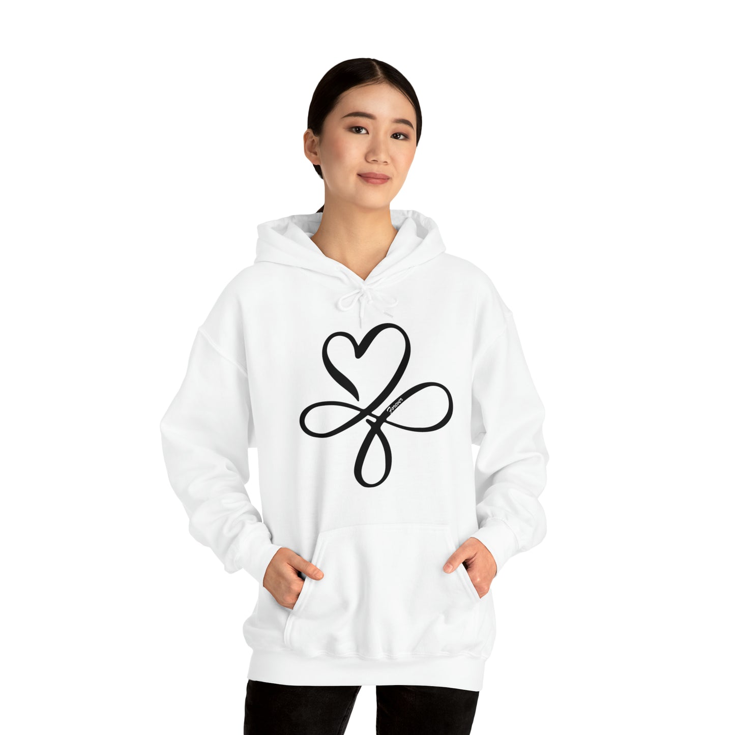 Heart symbol Love Infinity symbol Forever Hoodie