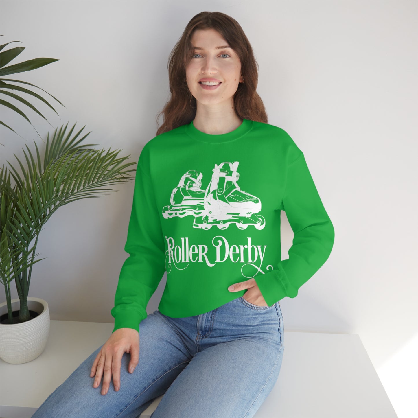 Roller_Derby Crewneck Sweatshirt