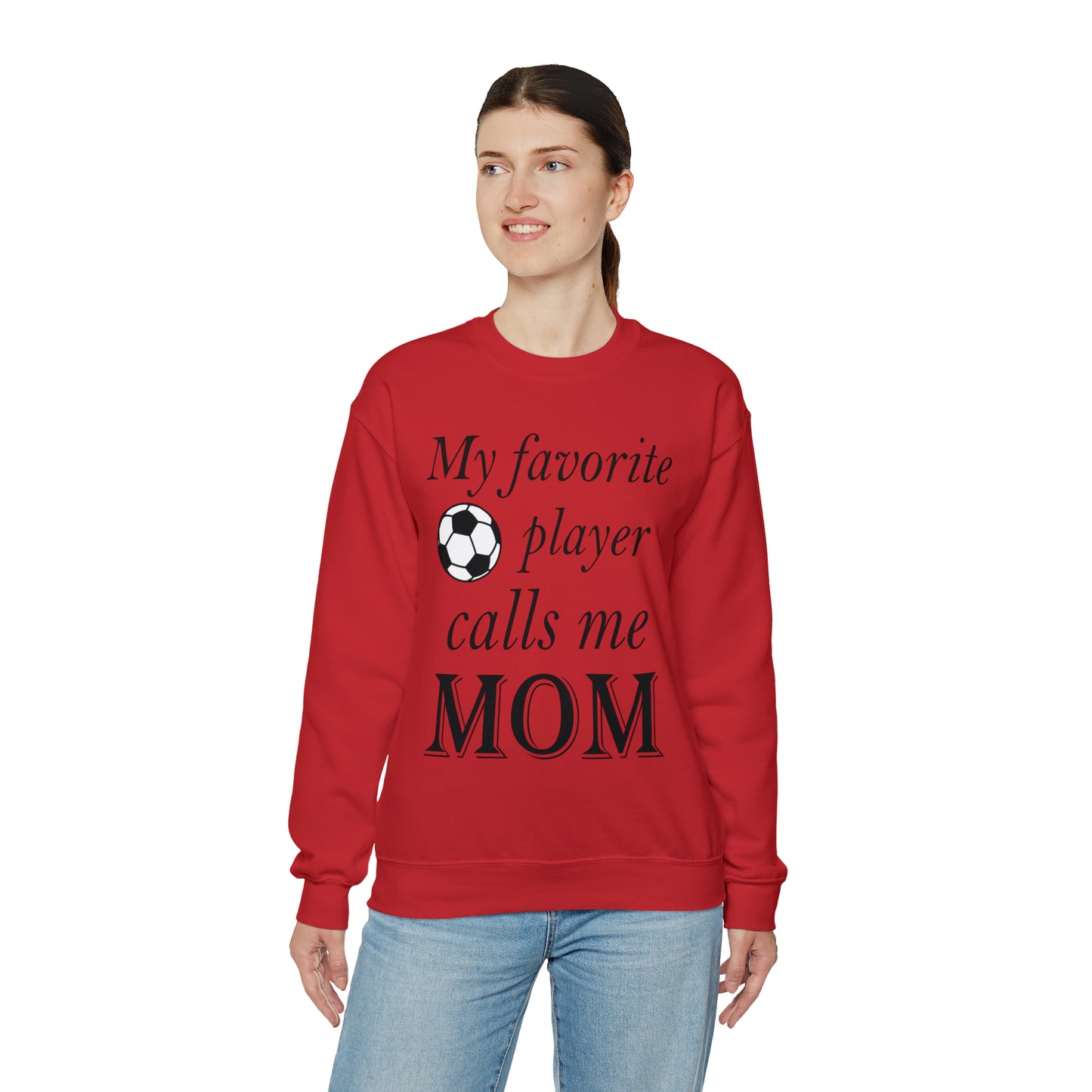 Mom Favorite Soccer player Crewneck Sweatshirt