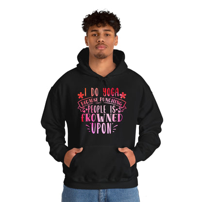 Yoga vs punching people Hoodie