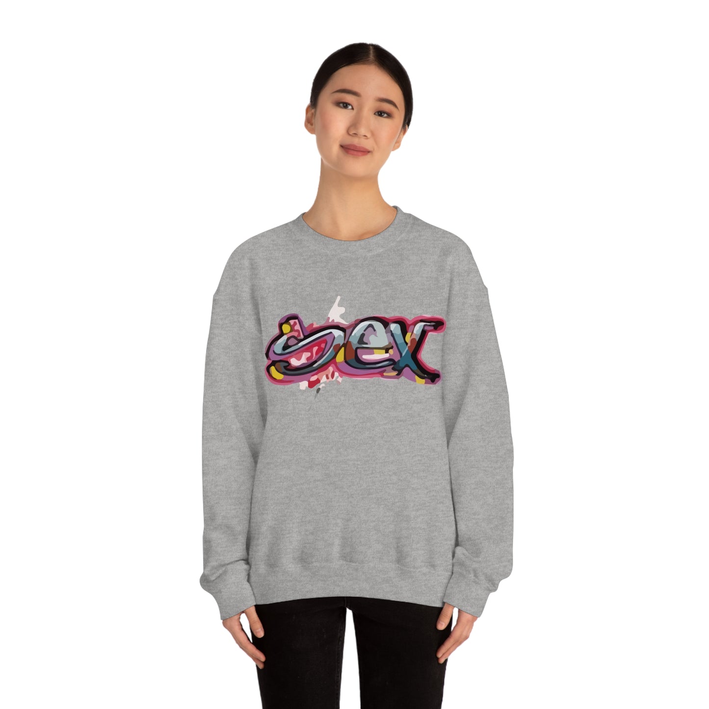 Sex colorful graffiti Crewneck Sweatshirt