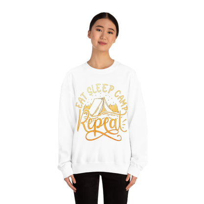 Eat Sleep Camp Repeat Crewneck Sweatshirt