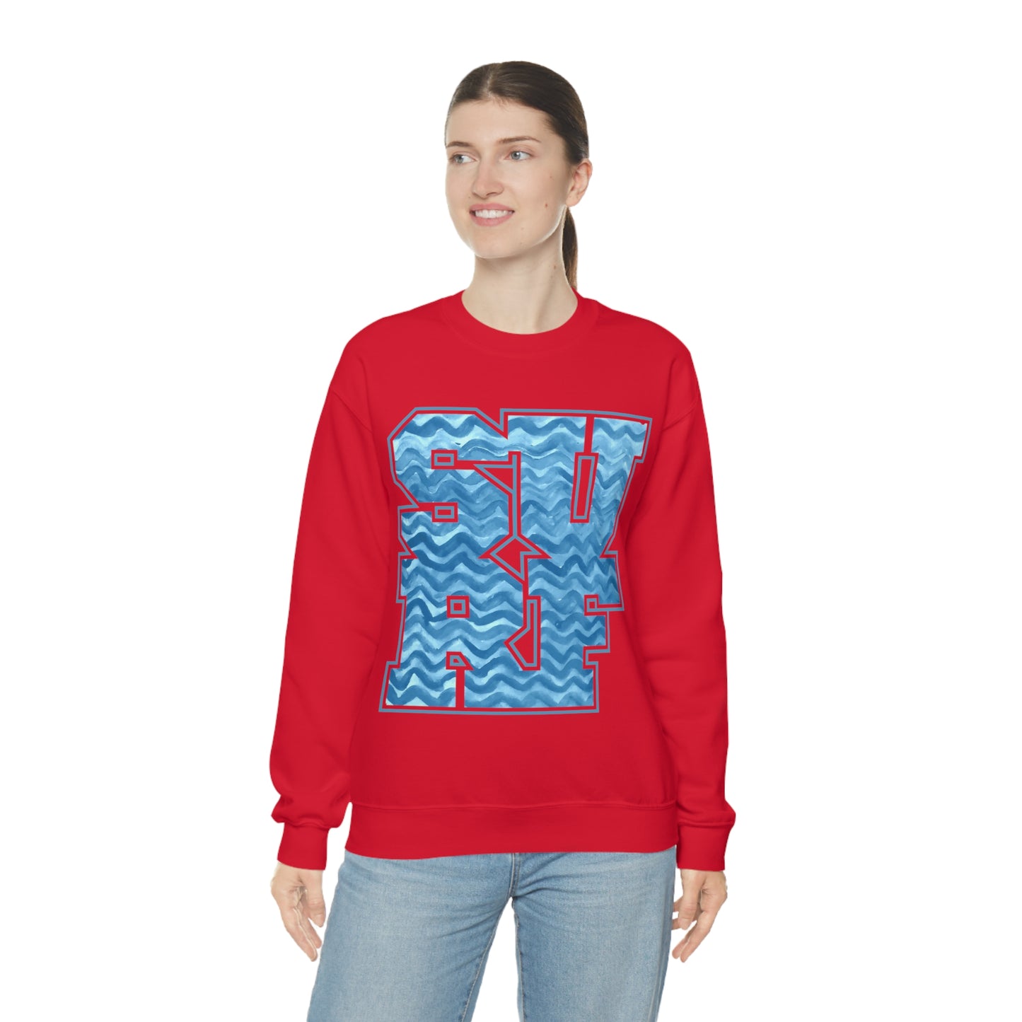 Surf Wavy Crewneck Sweatshirt