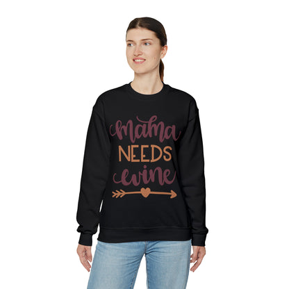 Mama_needs_wine Crewneck Sweatshirt