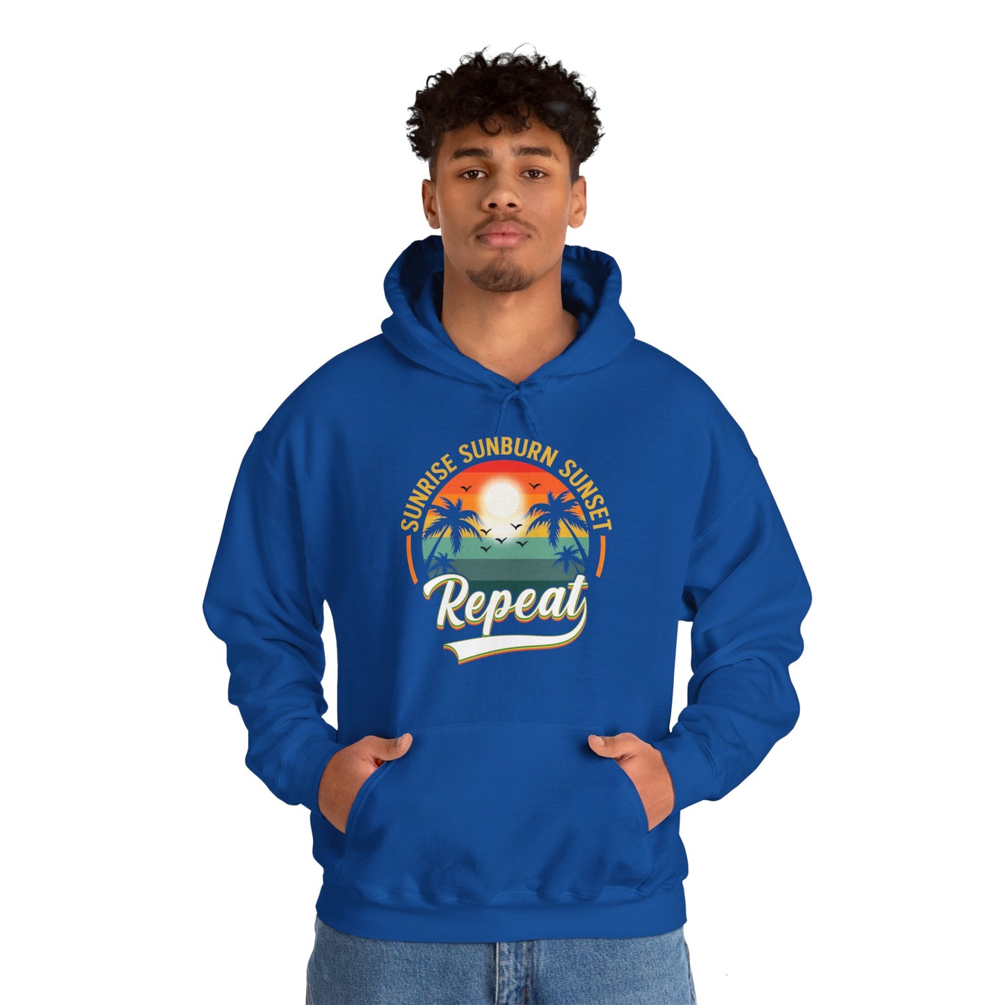 Sunrise sunburn sunset repeat vintage Hoodie