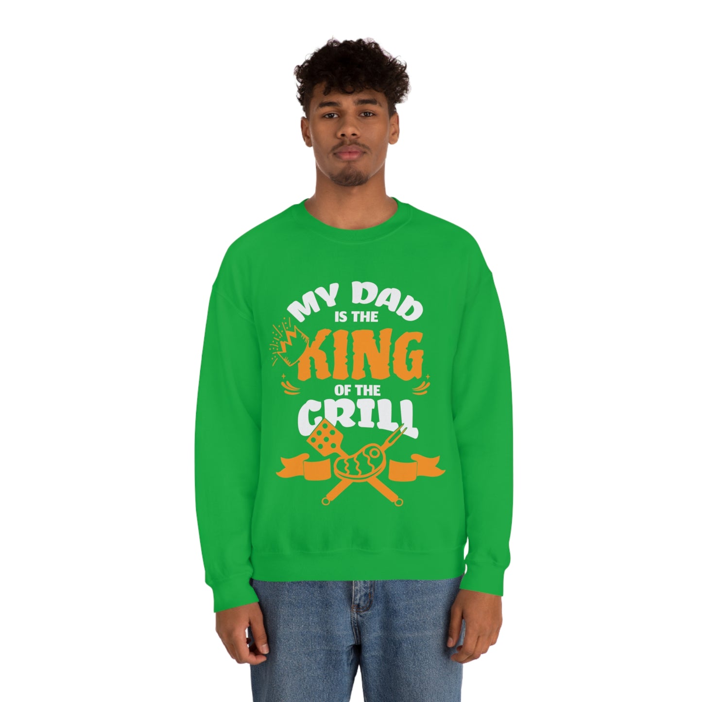 My Dad Is King Of The Grill Crewneck Sweatshirt