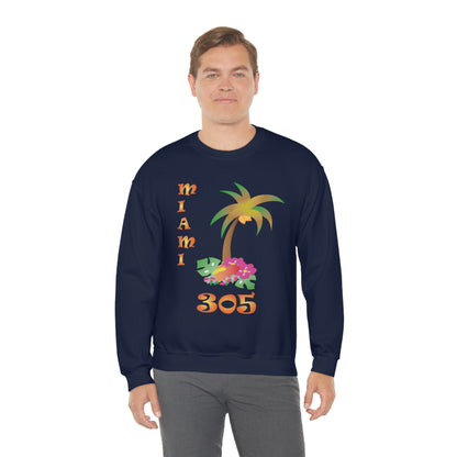 Miami Palm Tree Crewneck Sweatshirt