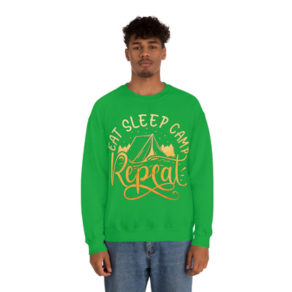 Eat Sleep Camp Repeat Crewneck Sweatshirt