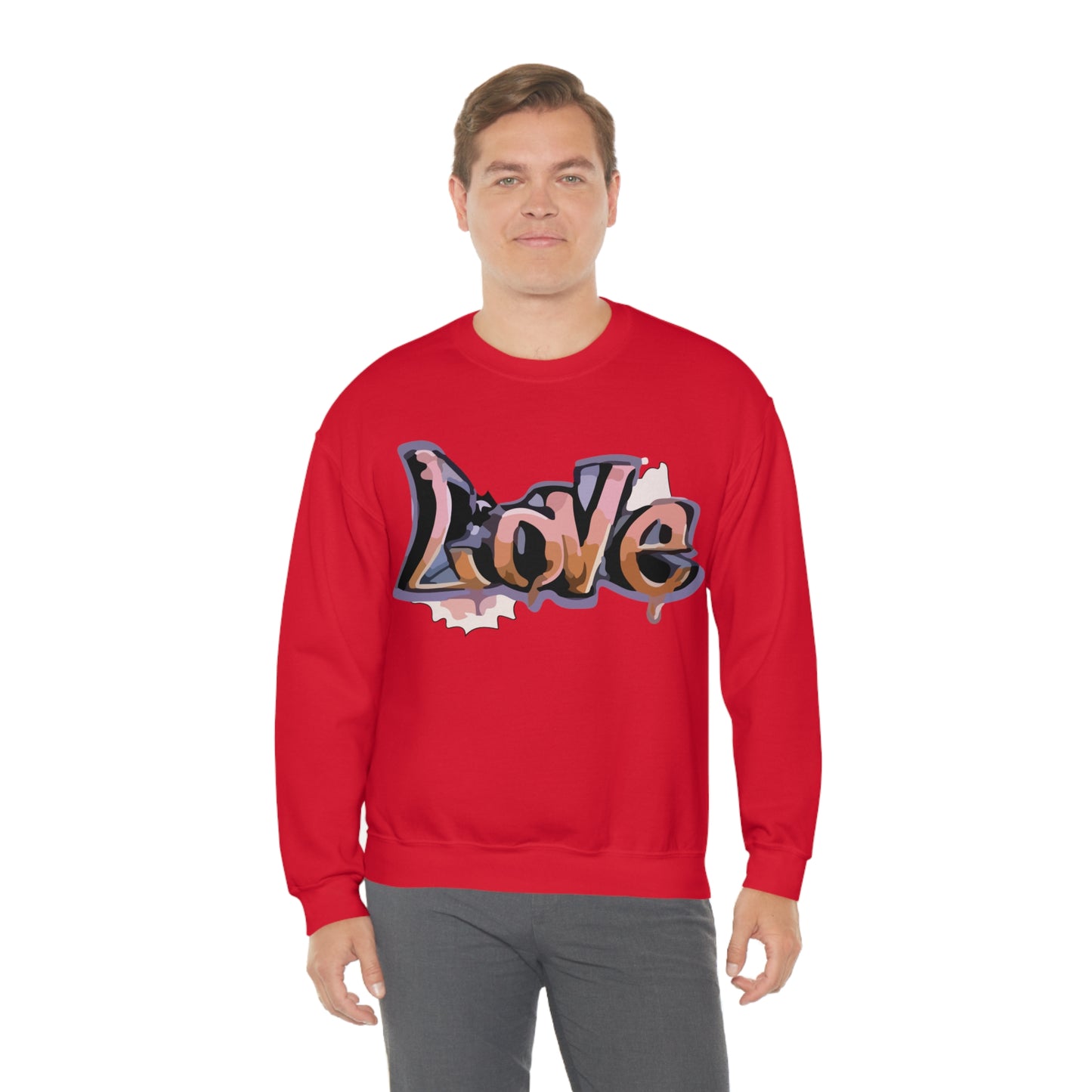 Cool love graffiti Crewneck Sweatshirt