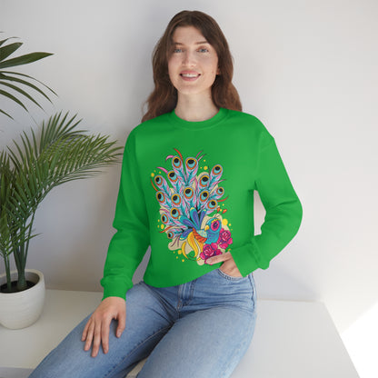 Colorful Peacock Crewneck Sweatshirt