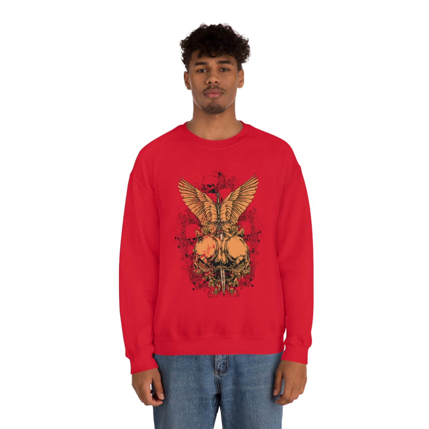 Angel Skulls Crewneck Sweatshirt