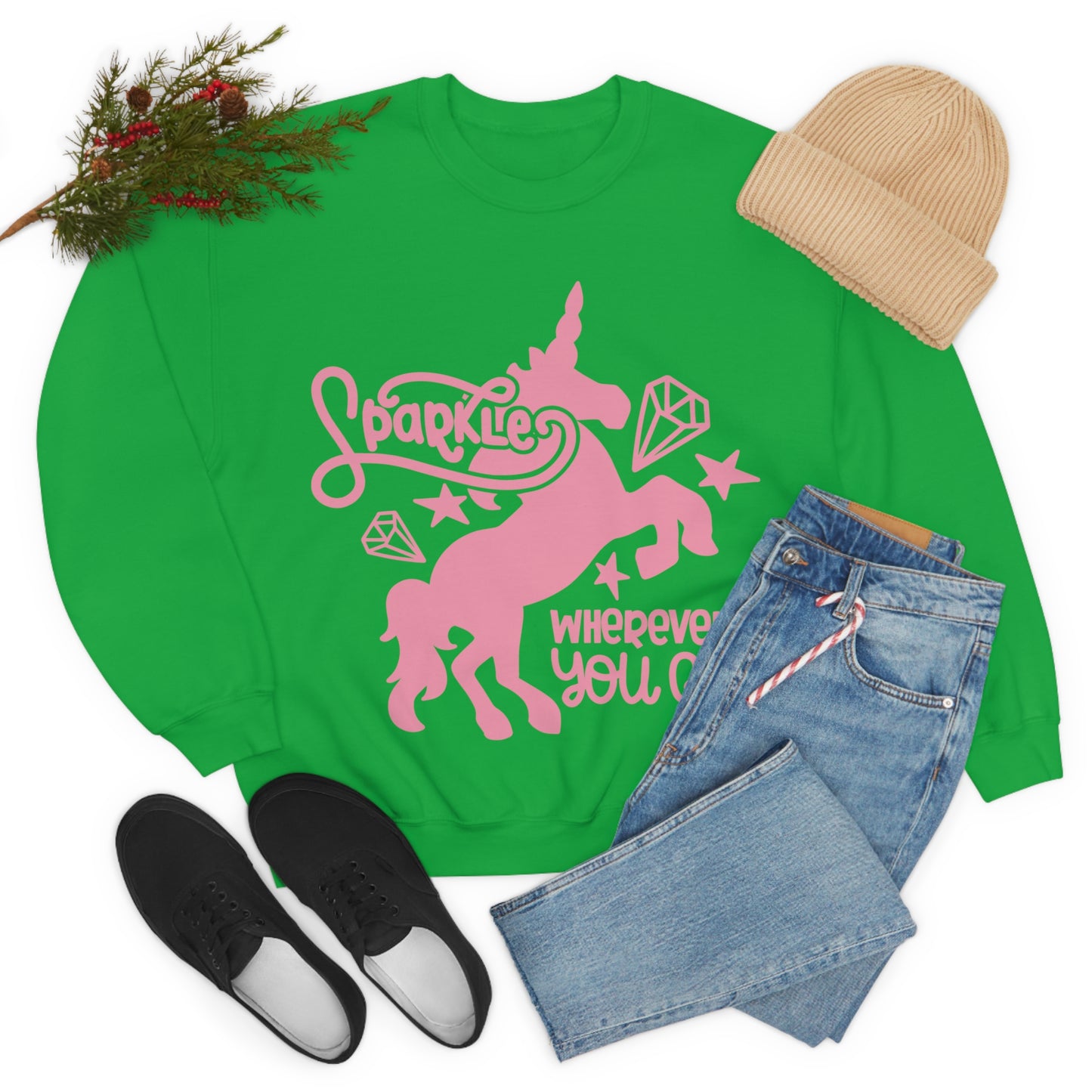 Sparkle unicorn Crewneck Sweatshirt