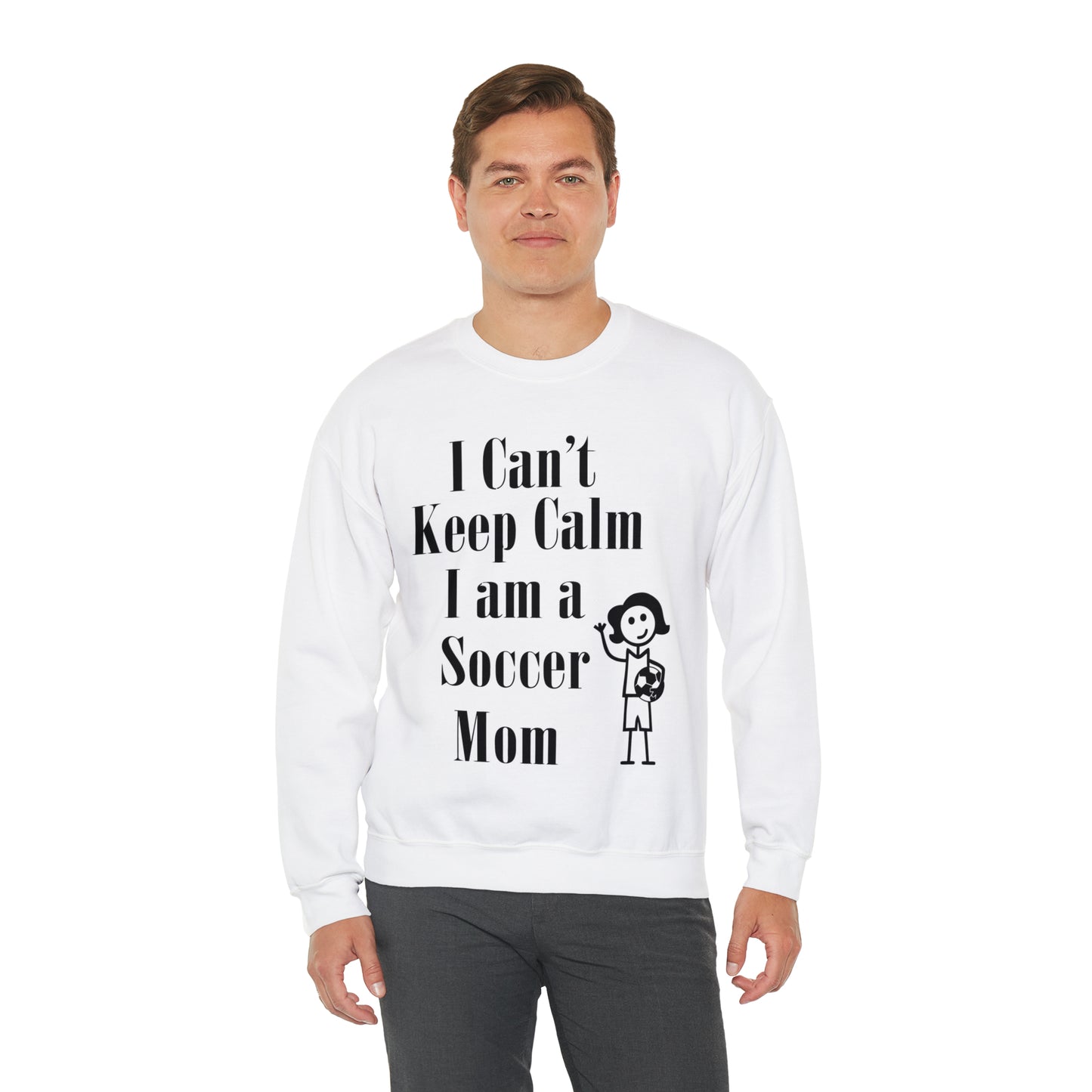 I can't keep calm I'm a soccer mom Crewneck Sweatshirt